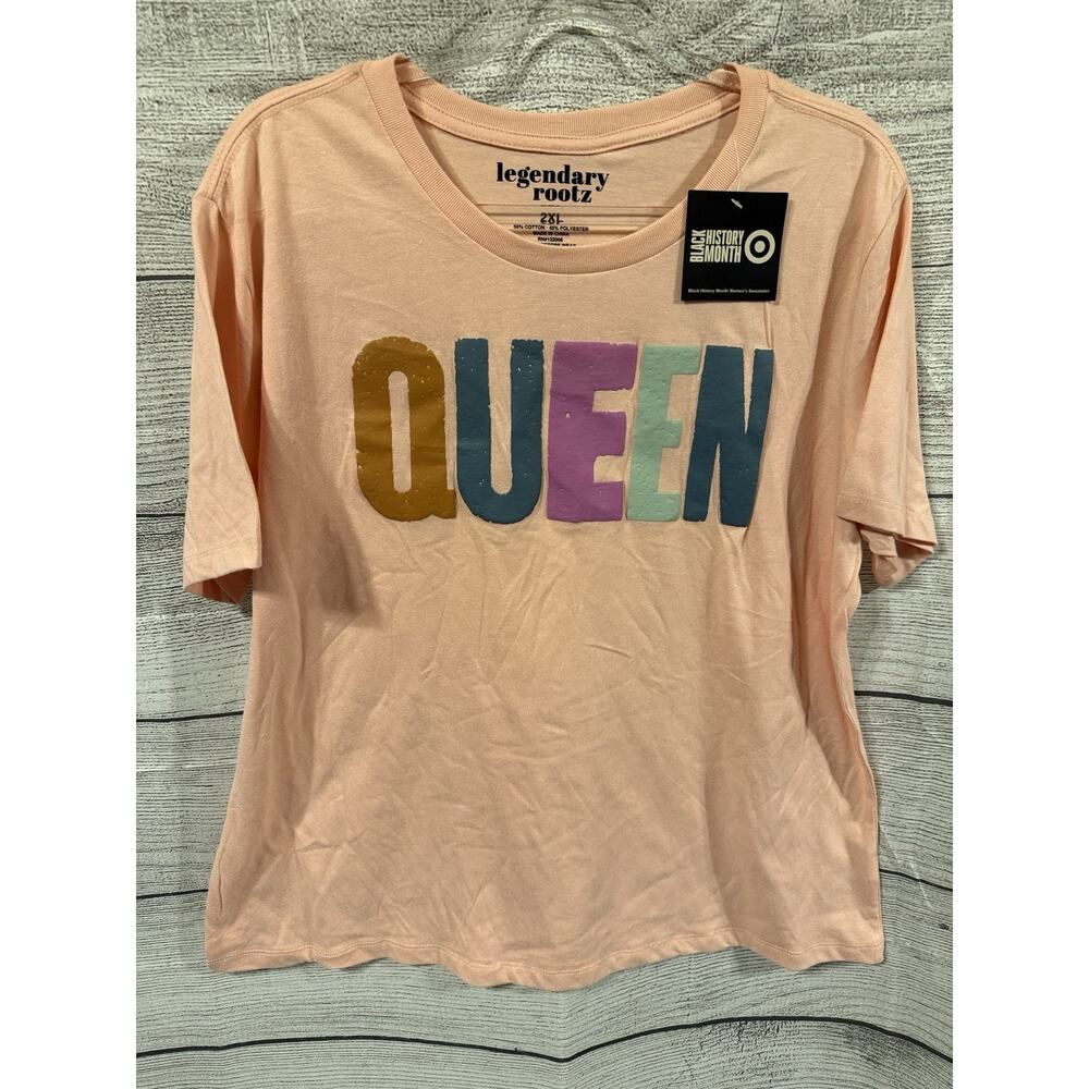 NWT Legendary Rootz Target Queen Pink Graphic Women's T Shirt Size 2XL XXL